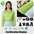 Chinese Suppliers Offer 100% Organic Recycled Cotton Woven Shirt and Skirt Fabrics in Custom Colors