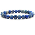 In Stock 8mm Emperor Blue Jasper Stone Buddha Bead Bracelet Stretchy Elastic Emperor Bracelet