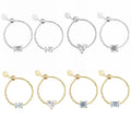 Popular Opal Chain Finger Ring 925 Sterling Silver Claw Setting Pink Zircon Heart Chain Ring for Women
