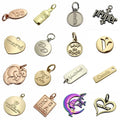 Gold Metal Pendant Jewelry Charm Tags With Custom logo