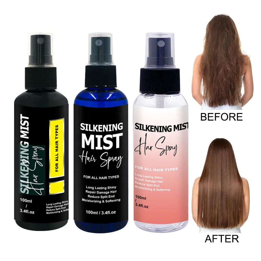Anti-Frizz Heat Protectant Hair Silkening Wig Spray Detangler Color Rings for Wig Care