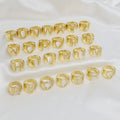 Minimalist Non-Tarnish Brass 18k Gold Letter Open Finger Ring Women's Fashion Alphabet Knuckle Adjustable Wedding Party Jewelry