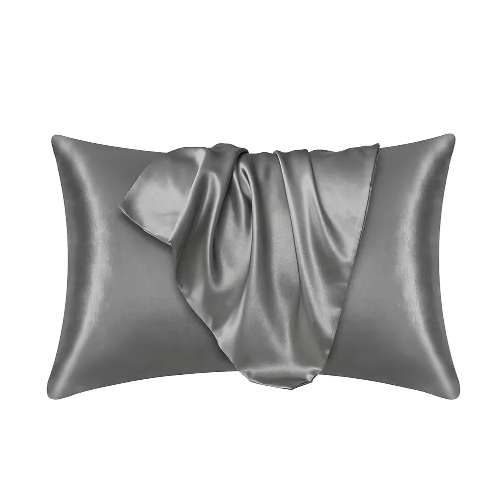 2pcs Pack Satin Pillowcase Set Envelope Satin Pillow case Custom logo Pillow Covers for Hair and Skin