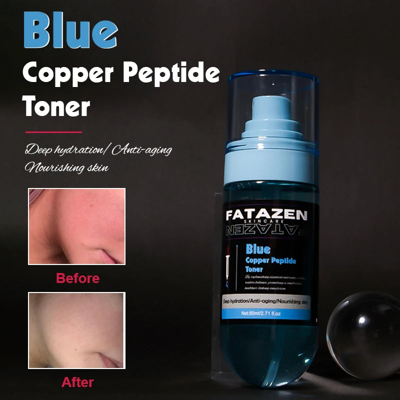 FATAZEN Korean Skin Care Moisturizing Blue Copper Peptide Facial Toner Skin Care Organic Anti-Aging Repair Water Face Toner