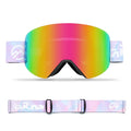 Yijia Optical Snow Ski Goggles for Men Women Youth OTG Magnetic Lens Frameless Anti Fog UV Protection Snowboard Goggles Custom