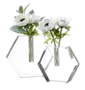 Modern Creative Geometric Shape Octagonal Handmade Wedding Table Decoration Elegant Clear Hexagon Acrylic Lucite Vase