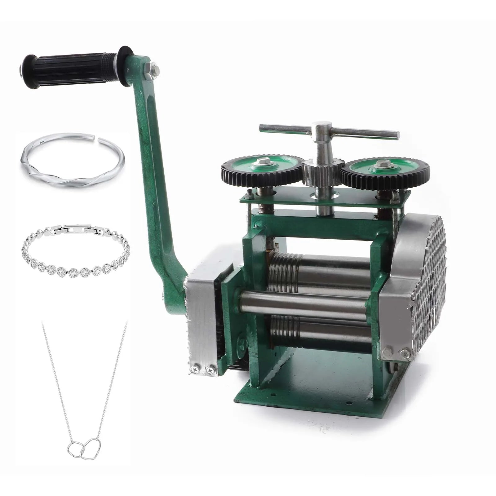 120mm Jewellery Presser Manual Combination Jewelry Roller Press Tabletting Tool Rolling Mills for Square|Circular|Semicircle