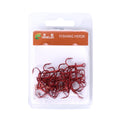 20pcs/bag Different Size Red Lure High Carbon Steel Carp Fishing Hook Saltwater Sea Single Hooks Treble Hook Fishing Bait Lure