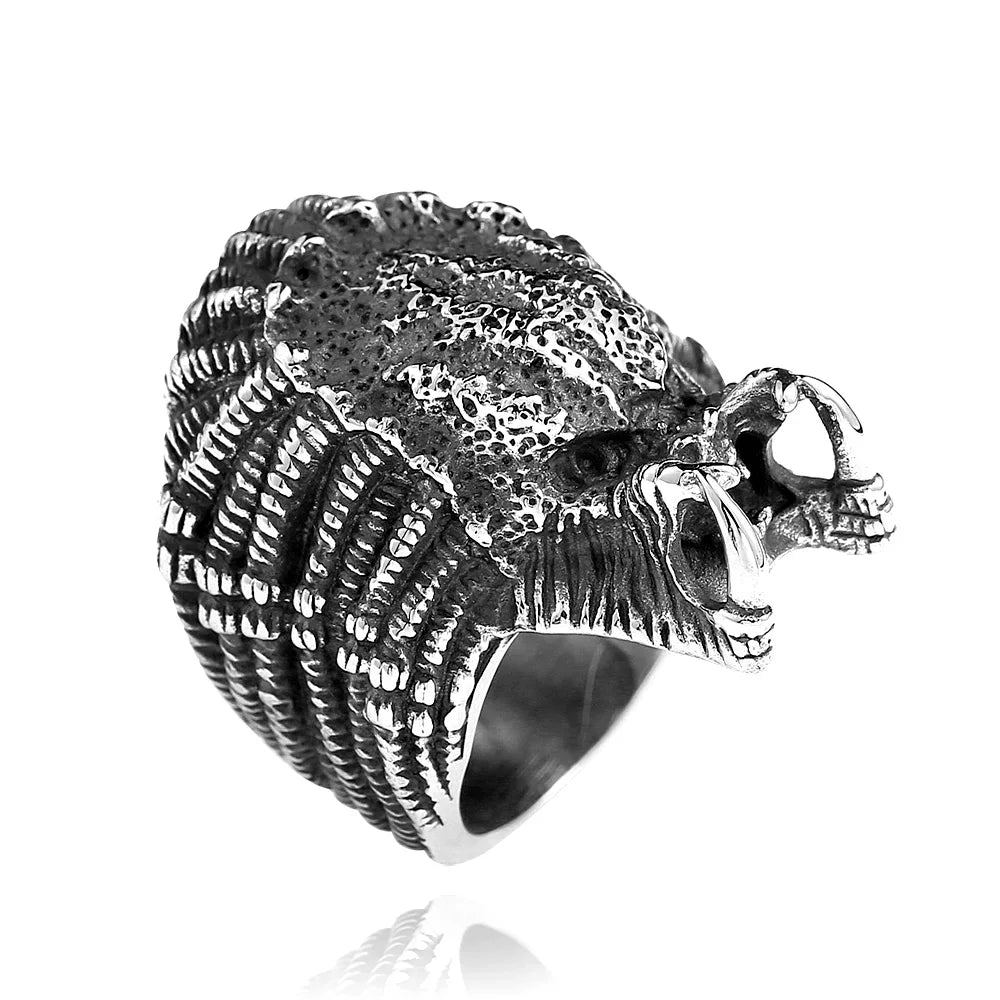 SS8-451R Steel Soldier Drop Shipping Stainless Steel Men Punk Rock Alien Ring Summer Fashion Movie Jewelry