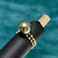 R1151 8-9mm Natural Freshwater Pearl Ring Accessory 925 Sterling Silver Adjustable Size Engagement Jewelry Ring for Women