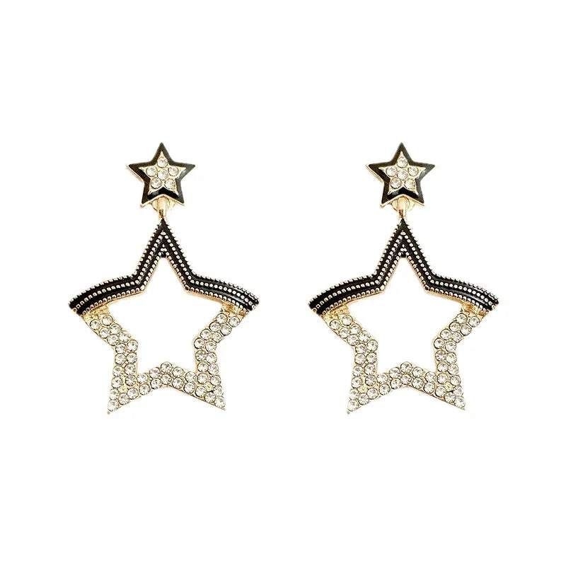 AA01220 Temperament Fold Geometry Earrings Exquisite Temperament Diamond Earring Fashion Ear Studs