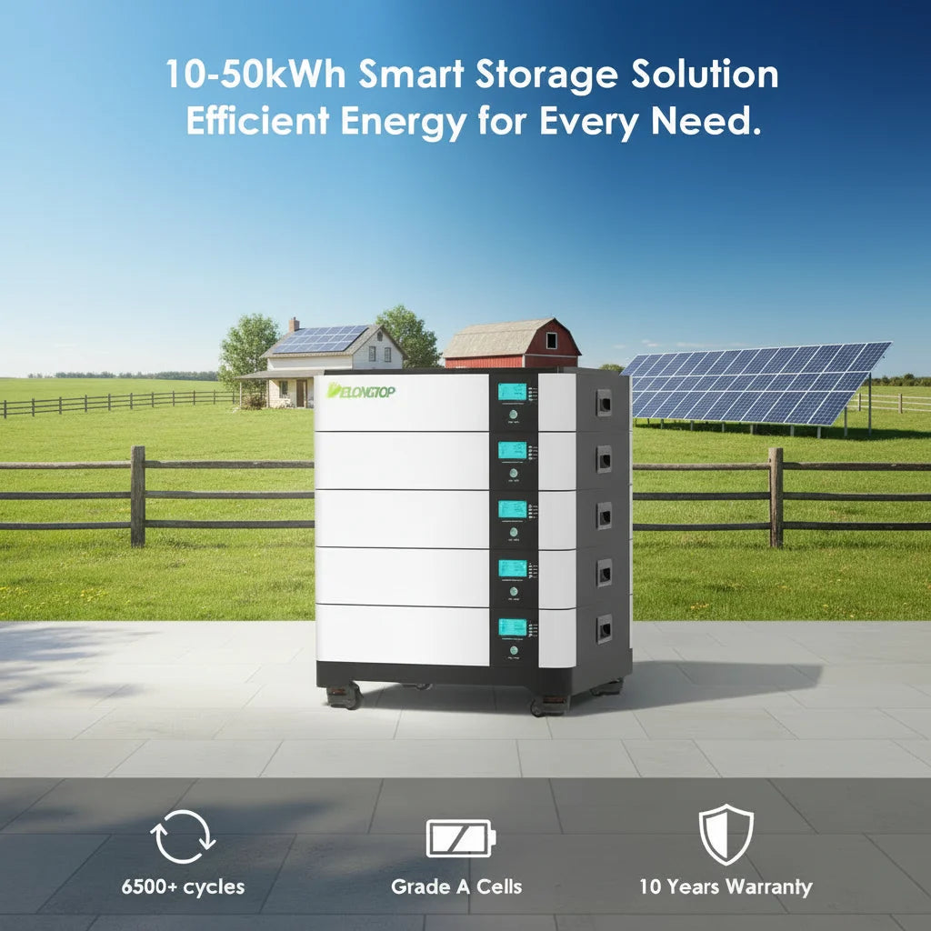 EU Stock Big Capacity 48v 10kw 20kw 30kw 50kw Lithium Ion Battery Home Energy Storage Solar Battery 10KWH 20KWH 30KWH 50KWH