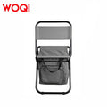 WOQI Modern Design Durable Iron Outdoor Fishing Chair With Cooler Bag Compact Portable Camping Stool for Beach & Garden Use