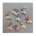 Resin Bling Colorful Clear Butterfly Flatback Cabochon Rhinestone Ornaments DIY Wedding Applique Crafts
