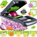 12/14/16pcs Set Multifunctional Kitchen Onion Dicer Cutter With Container Fruit Slicer Potato Grater Vegetable Chopper