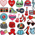 Wholesale Cartoon Embroidery Clothes Patches Custom Embroidered Love Heart Music Cat Iron on Patch for Clothes Hats Bags
