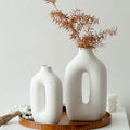 Nordic Luxury Creative Vase Living Room Desktop Porch Soft Decoration White Ceramic Vase Decoration Modern