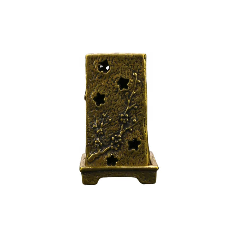 Brass Handicr Aft Flower Incense Burner Hollowed Out Brass Incense