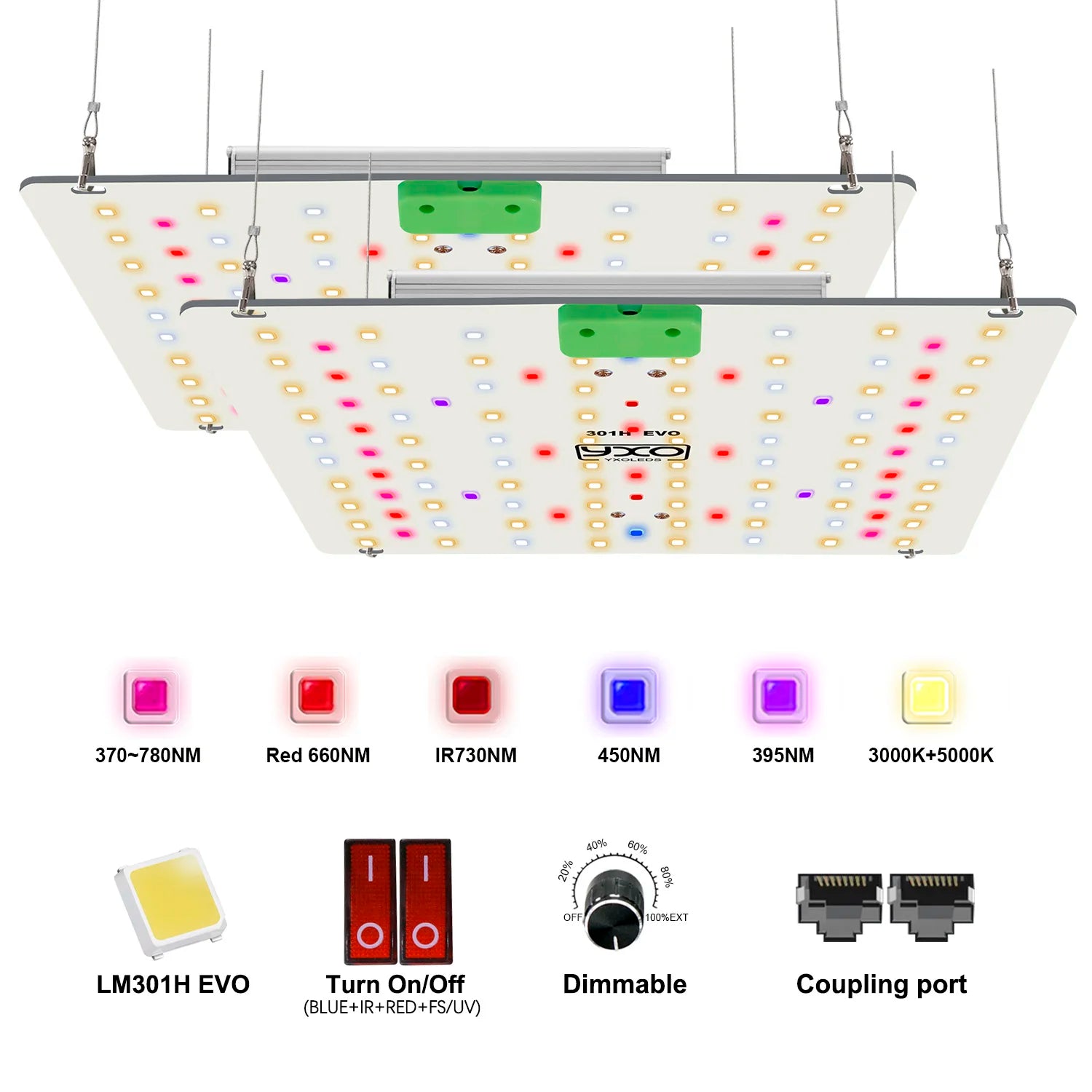 EU Stock Full Spectrum LM301H EVO 180W Led Grow Light Board 3000k 5000k IR UV LED Grow Light for Plant Growing