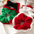 New Arrival Christmas Velvet Scrunchies Hairband Red Green Assorted Colors Hair Tie