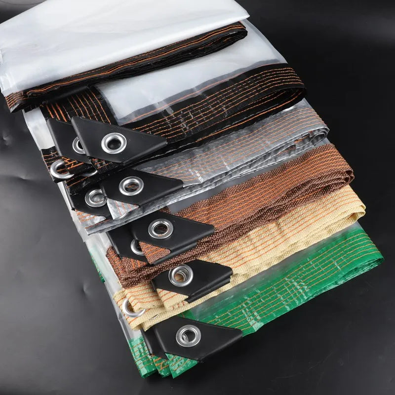 Customized Transparent PE Rainproof Cloth Garden Balcony Tarp Plants  Protection Cover Greenhouse Film Tarpaulin