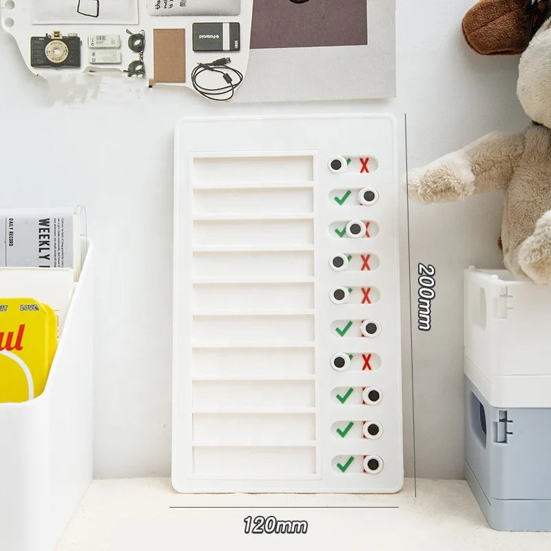 Daily Task Planning Board Detachable Chores Checklist Board Wall Hanging Memo Plastic Multi Purpose Student Task Boards