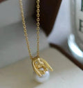 P1470 9-10mm DIY Natural  Freshwater Pearl Charm Pendant Necklace Accessory 925 Sterling Silver Jewelry for Women Without Chain