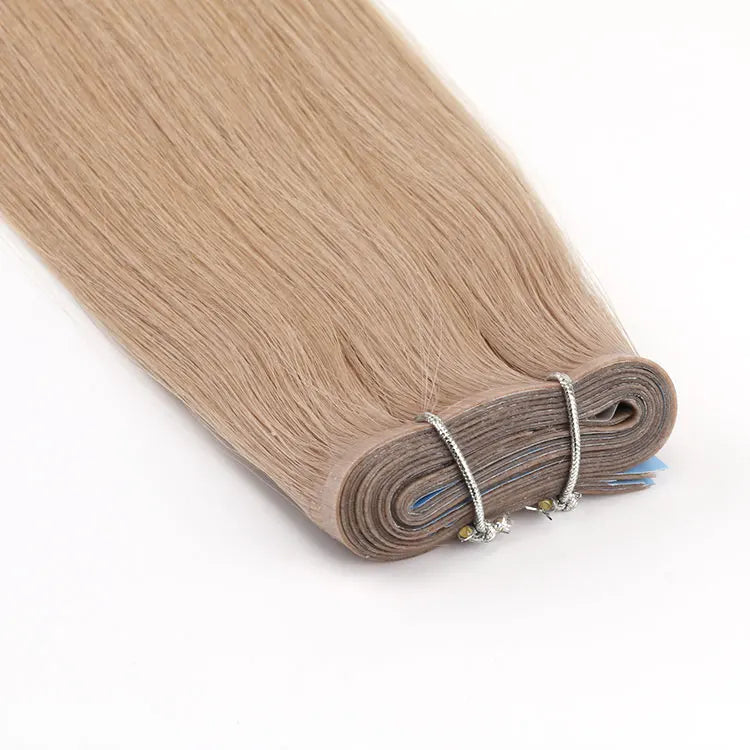 2026 Salon Professional Mongolian Super Double Drawn Virgin Remy Hair Pu Skin Weft Extension