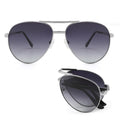 Unisex Sun Glasses Metal Classic Retro Polarized Pilot Sunglasses GLT9208 Foldable Stainless Steel for Men and Women