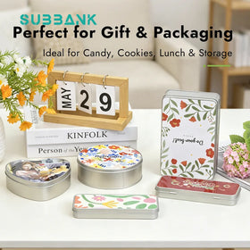 Subbank Sublimation Blank Wholesale New square Gift Metal Box Customized Sublimation Heat Transfer Metal Lunch Box