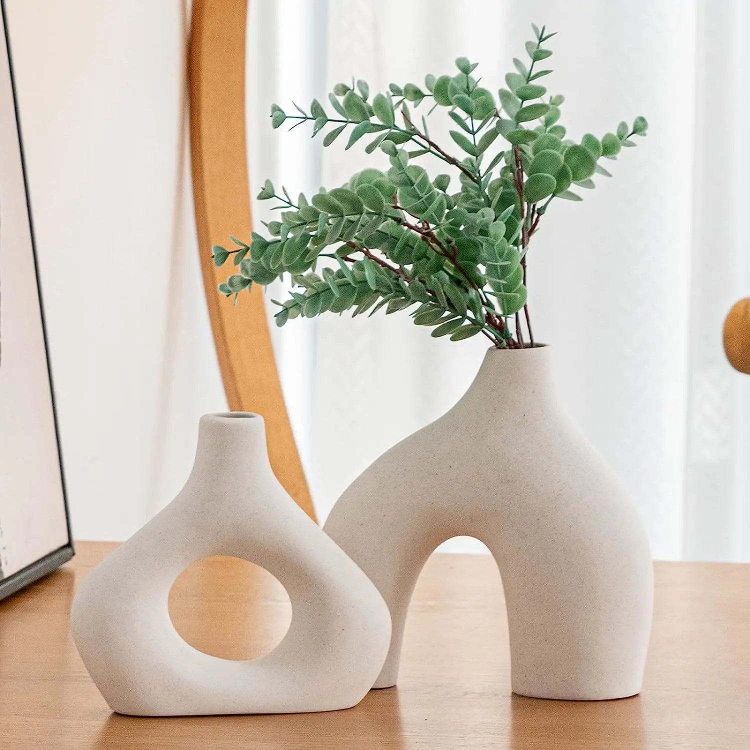 Modern Minimalist Small Vase  Ins Irregular Ceramic Vases Living Room TV Cabinets Dining Tables Flower Ware Wholesale