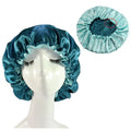 Custom Logo Women Double Layer Sided Elastic Soft Adjustable Reversible Hair Silk Satin Bonnet for Sleeping