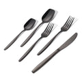 Personal Dining Stainless Steel Black Flatware Sliverware Spoon Fork Set Mirror Cutlery Set