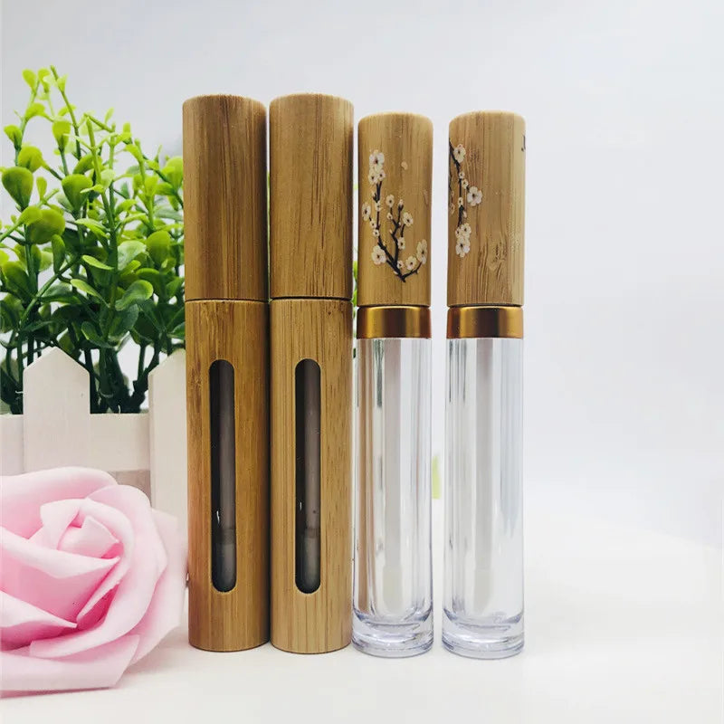 New Original Ecological Bamboo Original Price Lip Gloss Container Natural Flavor Texture Lip Glaze Lipstick Container