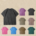 Digital Printed Acid Washed T-shirt Distressed Men Streetwear Black Custom Graphic Vintage Distressed T Shirts Tshirt for Men
