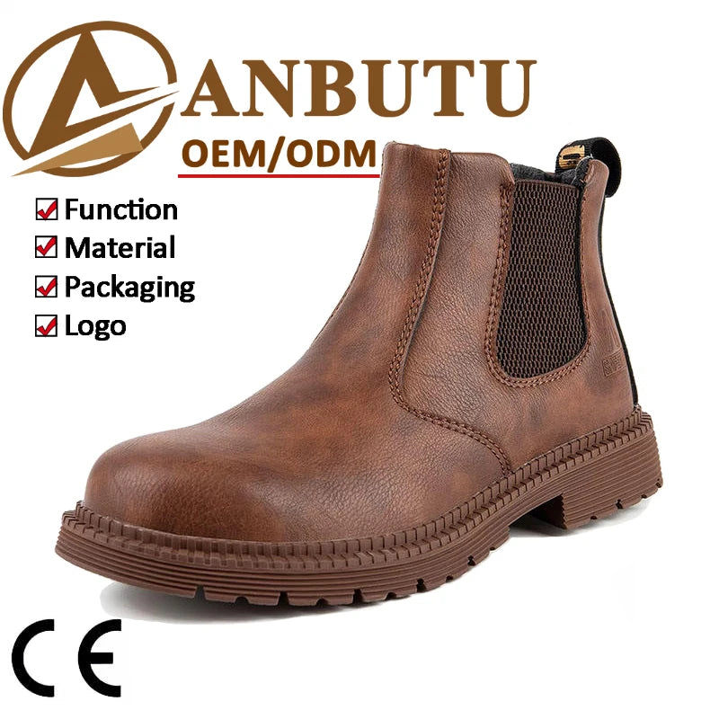 Manufacturer Latest Design Waterproof Anti-smash Anti-puncture Non Slip Steel Toe Work Labor Protection Safety Shoes