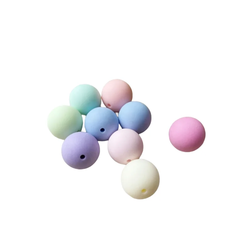 100pcs/pack 8mm Mixed Color Round Bead Polymer Soft Clay Round Bead DIY Bracelet Mobile Phone Chain Necklace Jewelry Accessor