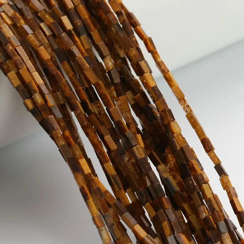 2*4mm Cylinder Tube Rectangular Beads Spacer Tube Spacer Rectangle Loose Gemstone Stone Beads for Jewelry Making