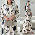 Modern Islamic Clothing Evening Wear Muslim Abaya and Hijab E  Flower and Leaf Printing  Pattern Design Abaya Dress Styles