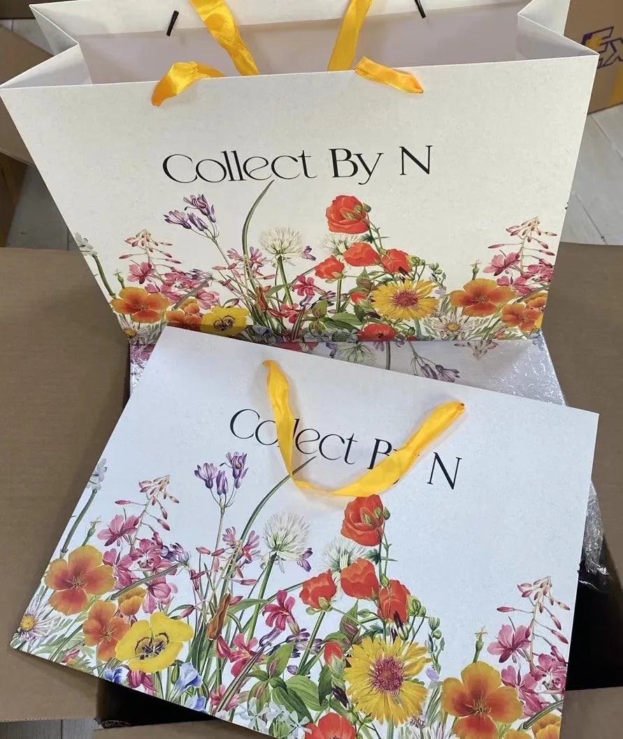 Wholesale Custom Luxury Packaging Bags White Black pink Gift Shopping Paper Bag for Small Business