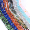 JC Crystal 54 Designs Agate Amethyst Turquoise Quarze Tourmaline 2mm 3mm 4mm Bulk Faceted Natural Stone Beads Jewelry Making