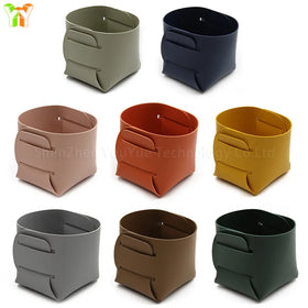 2021 Ready Stock PU Leather Office Decoration Fashion Pen Holder Desktop Storage Box