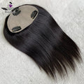 Fringe Bangs Human Hair Topper for Women Middle Part Clip in Toupee With 3D Air Bang Hair 10inch Straight Hair Bangs