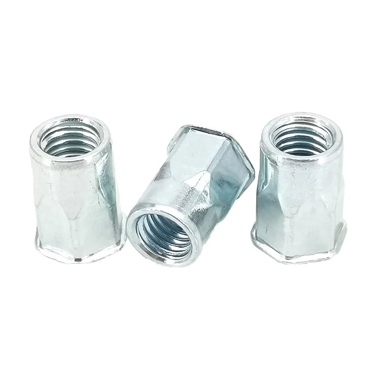 M8 Carbon Steel Flat Head Zinc Plated Hex Rivet Nut