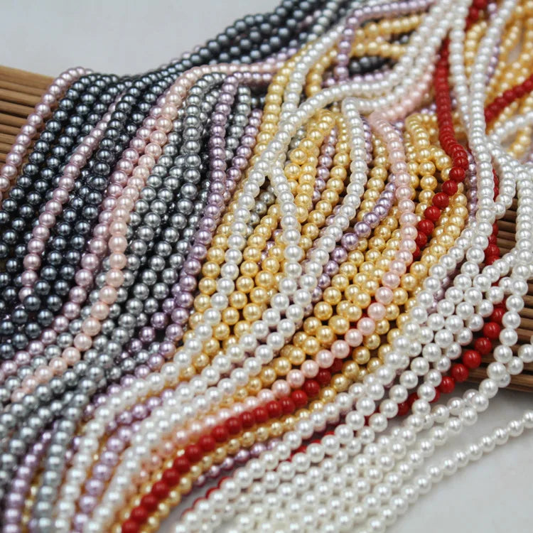 4MM Shell Pearl Beads Pearls Jewelry Loose Pearl Beads for Jewelry Making