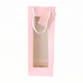 Hot Pink Hand Paperboard Cosmetic Bag with Recycled Materials Custom Size Thank You Gift Bag for Fur & Clothing