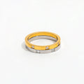 High End 18K Gold Plated 3 Zirconia Dainty Rings Stainless Steel Trendy Simple Gold Plated Fashion Jewelry