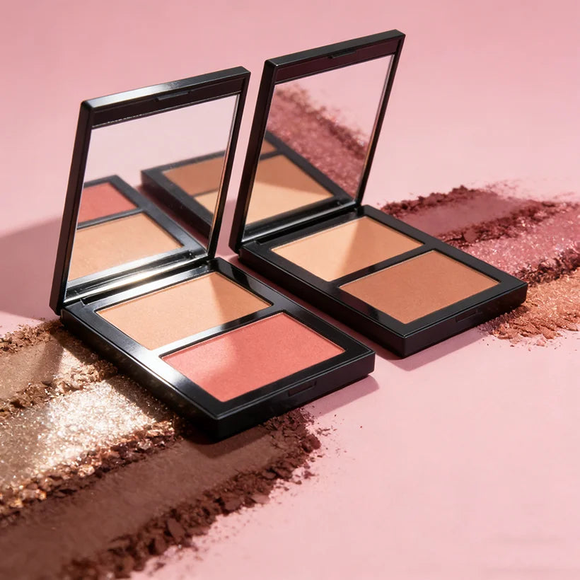 Custom Logo Private Label ODM Low MOQ Vegan Long-Lasting Waterproof Matte Finish Blusher Contour Palette Mineral Powder 10g
