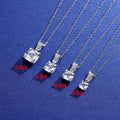 Moissanite Wedding Necklaces 1ct 2 Carat DEF 925 Sterling Silver Jewelry Diamond Moissanite Necklace