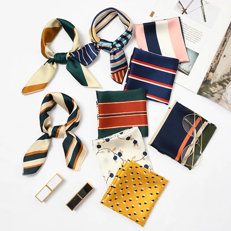 50x50cm Small square Scarf Women's Scarf Korean All-match Professional Stewardess Decoration Fashion Small Scarf